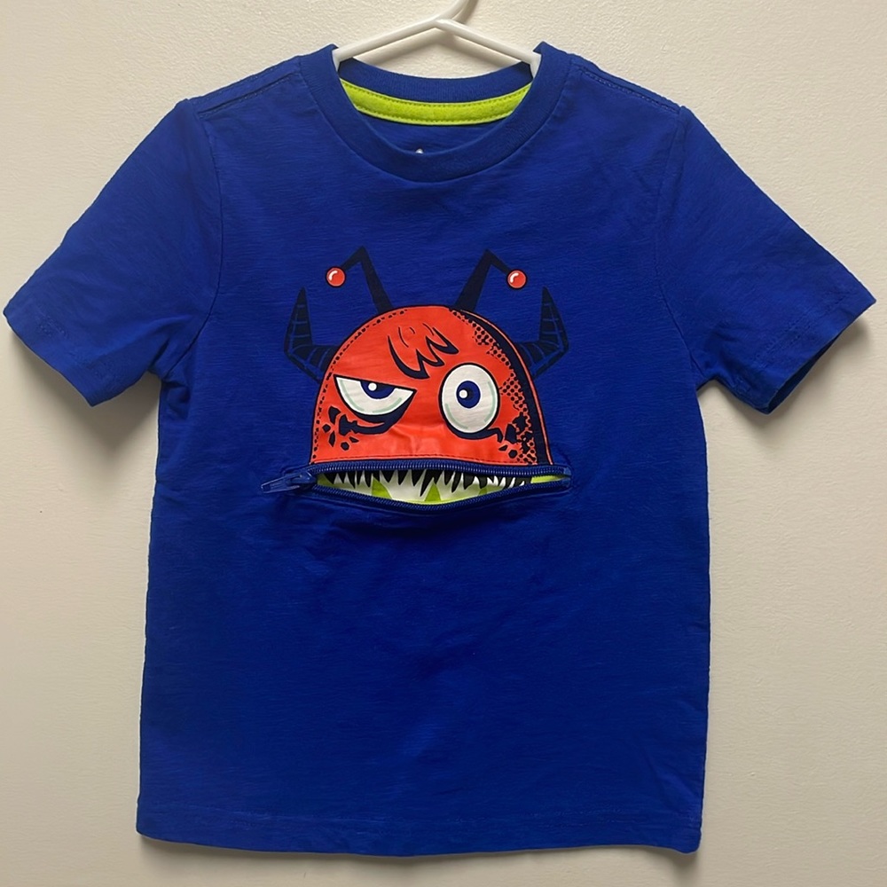 Boys Zipper Monster Tee